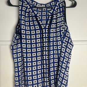 Covington Women's Blue Geometric Top